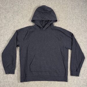 Naadam Navy Blue Cotton Cashmere‎ Pullover Hoodie Sweatshirt Men's Size Large